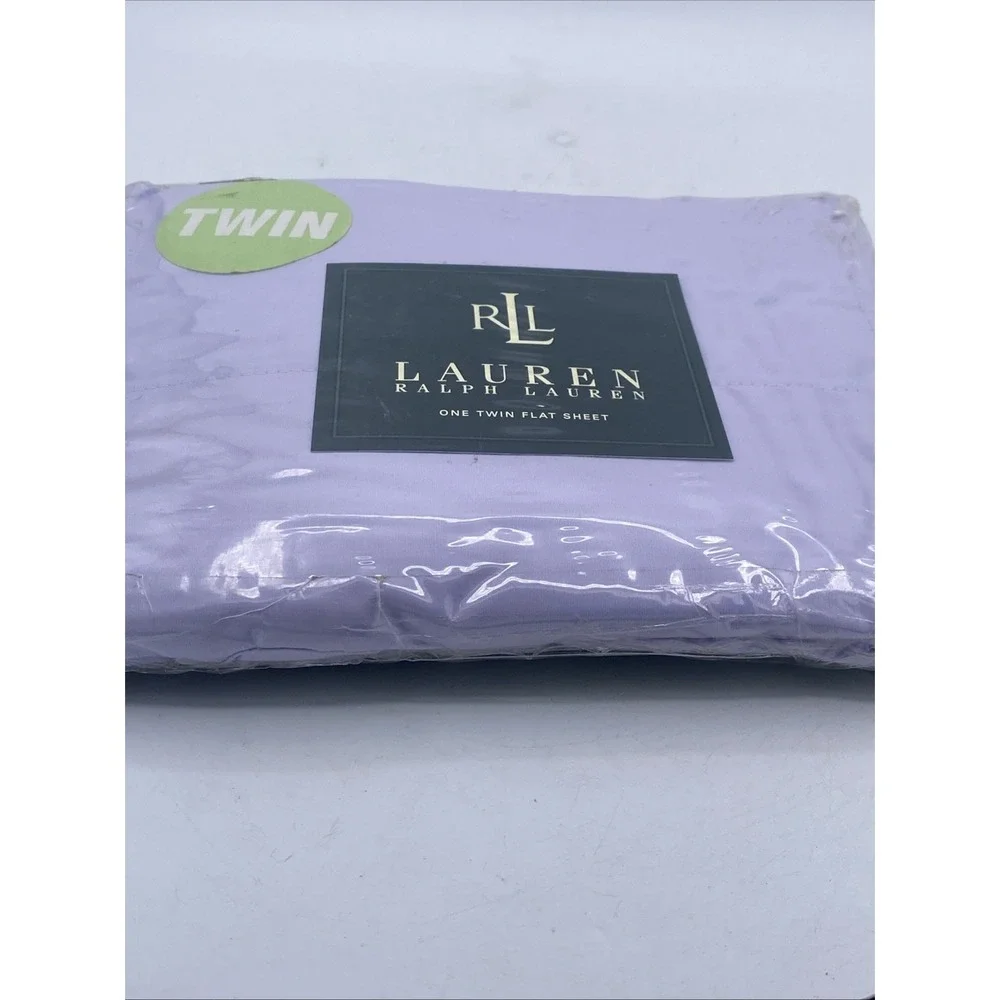 NOS Vintage Ralph Lauren Flat Sheet Twin Size Periwinkle